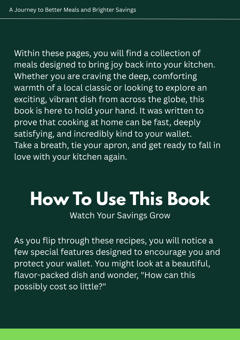 Cooking For Financial Freedom E-book - May