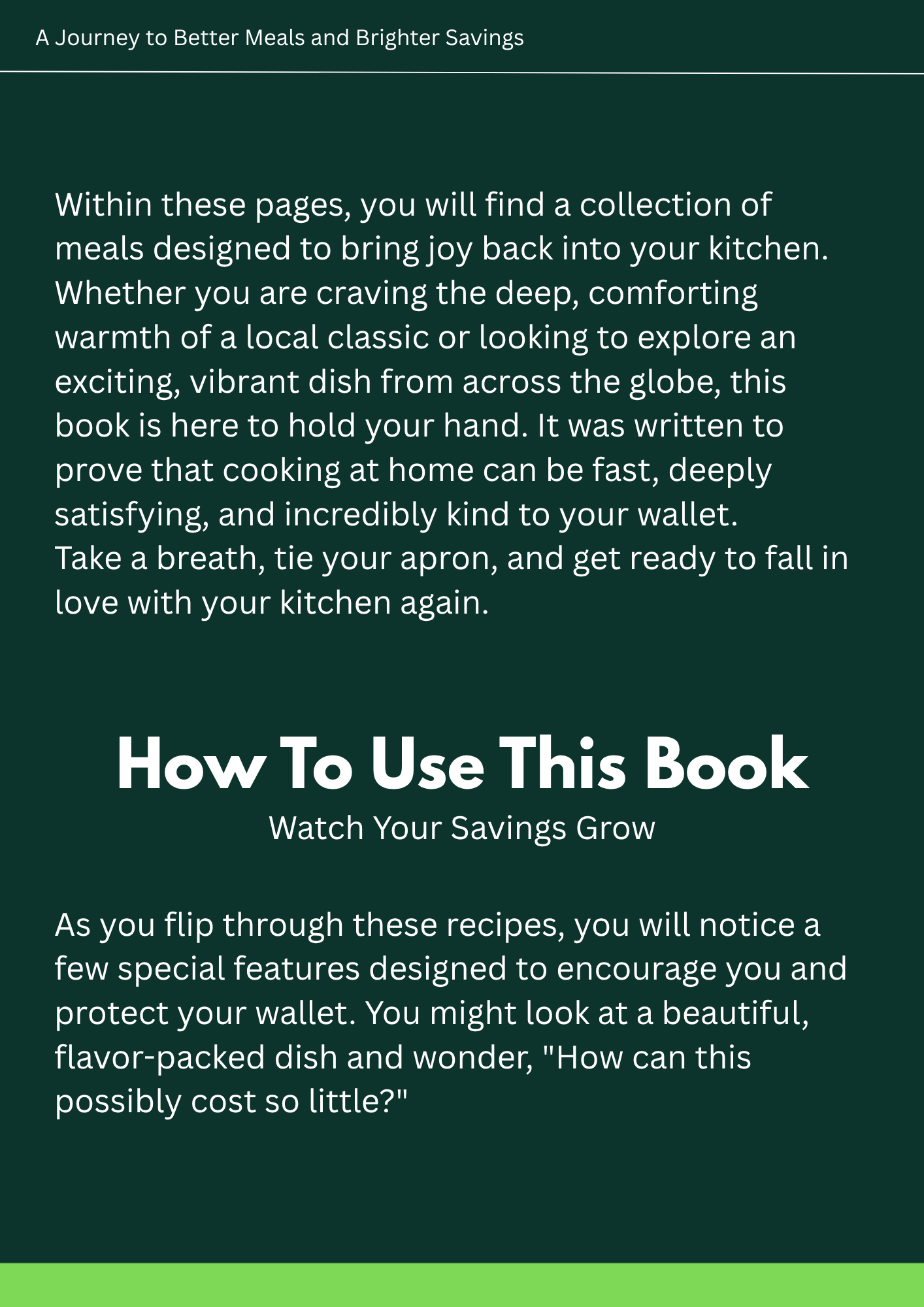 Cooking For Financial Freedom E-book - May